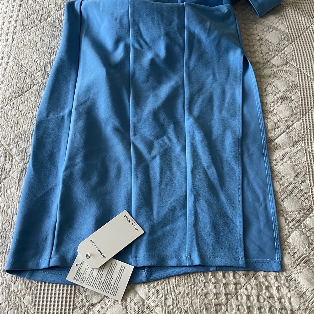 NWT Abercrombie & Fitch Strapless Blue Dress - Picture 2 of 6